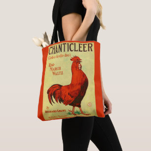 Bolsa Tote impressão de música Chanticleer sheet 1910