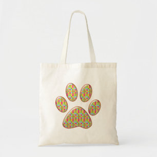 Bolsa Tote impressão de pata de gatinho