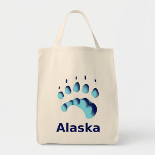 Bolsa Tote Impressão de Pata de Urso Polar