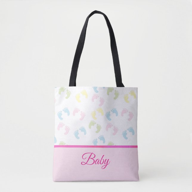 Bolsa Tote Impressão de Pé-Bebê (Frente)