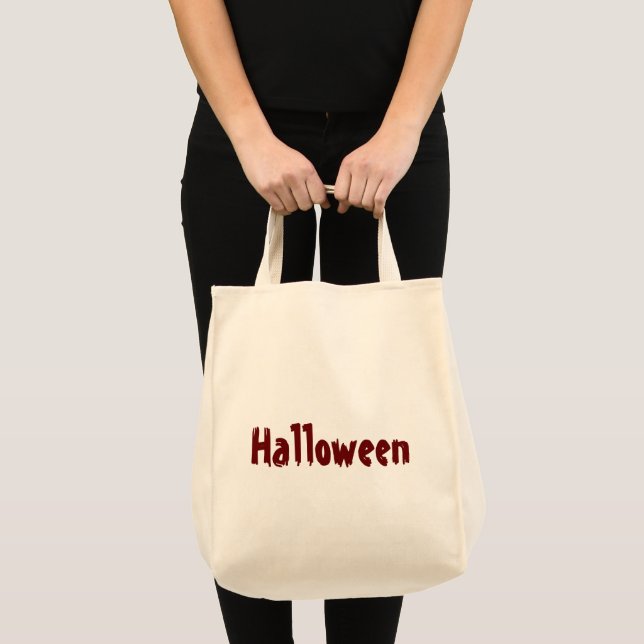 Bolsa Tote Impressão de Texto do Halloween Bolsas/Sacos de Co (Frente (produto))