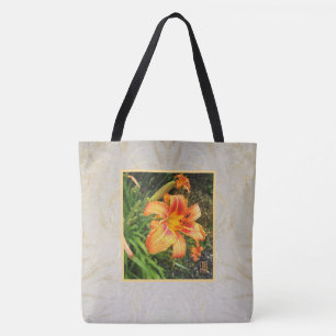 Bolsa Tote Impressão de Todos os Lírios do Dia