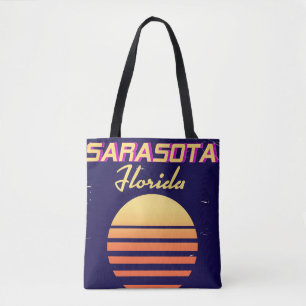 Bolsa Tote Impressão de viagem vintage de Sarasota Flórida an