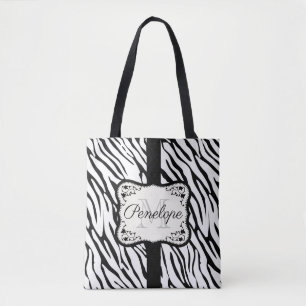 Bolsa Tote Impressão de Zebra Cura