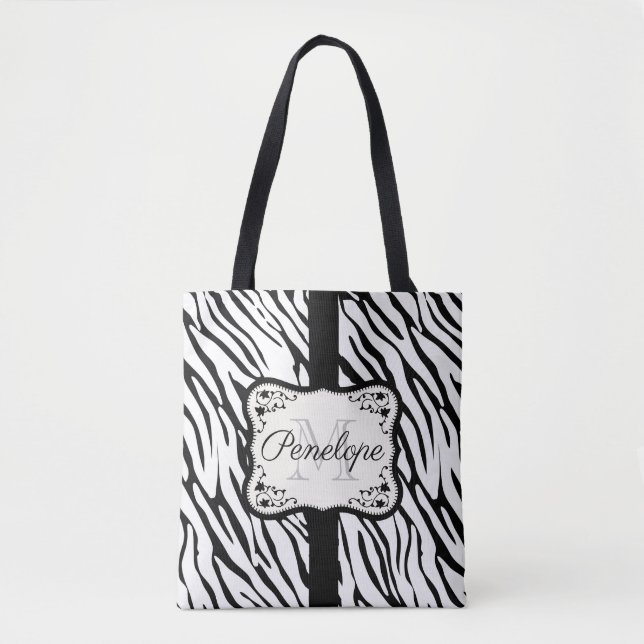 Bolsa Tote Impressão de Zebra Cura (Frente)