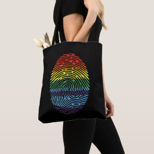 Bolsa Tote Impressão digital LGBTQ Orgulhoso Gays Lésbicas Ar
