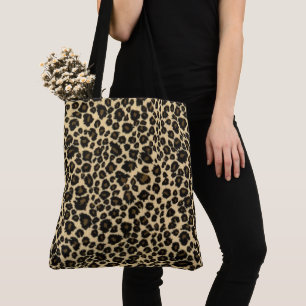 Bolsa Tote Impressão do leopardo