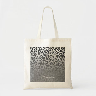 Bolsa Tote Impressão do leopardo do brilho