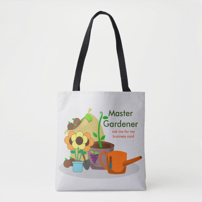 Bolsa Tote Impressão do Master Gardener por toda a barra de f (Frente)