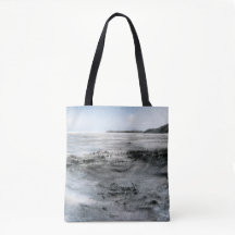 Impressão em Abstrato de praia com aquarela