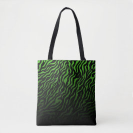 Bolsa Tote Impressão em zebra verde e negra: Na moda
