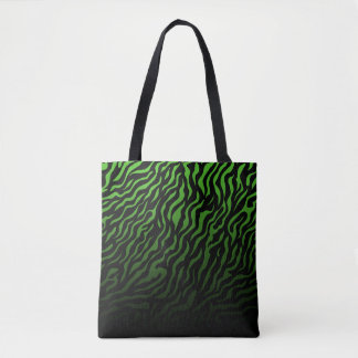 Bolsa Tote Impressão em zebra verde e negra: Na moda