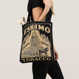 Bolsa Tote Impressão Eskimo do tabaco