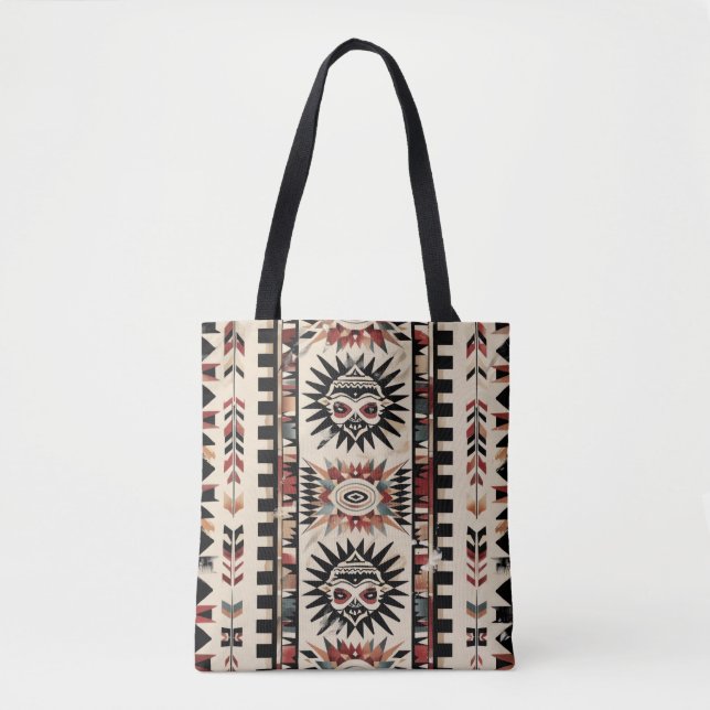 Bolsa Tote Impressão Geométrico Tribal (Frente)