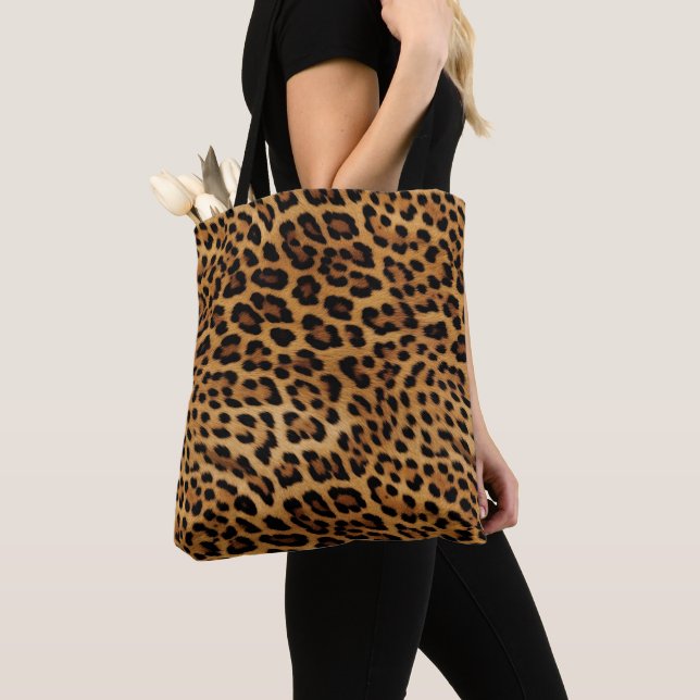 Bolsa Tote Impressão Leopardo Chic Brown (Close Up)