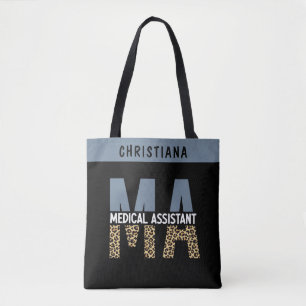Bolsa Tote Impressão Leopardo do Assistente Médico do MÃE Per