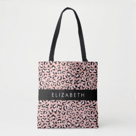 Bolsa Tote Impressão Leopardo, Manchas, Leopardo Rosa, Seu No