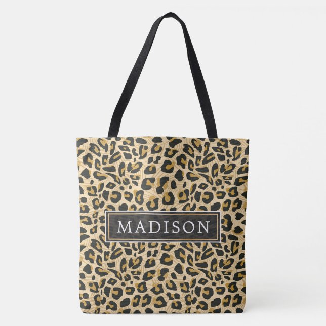 Bolsa Tote Impressão Leopardo Personalizada (Frente)