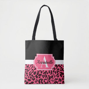 Bolsa Tote Impressão Leopardo Rosa