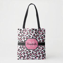 Bolsa Tote Impressão Leopardo Rosa