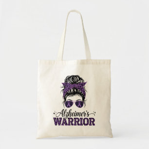 Bolsa Tote Impressão Leopardo Roxo Roxo do Guerreiro de Alzhe