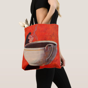 Bolsa Tote impressão para beber café