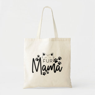Bolsa Tote Impressão preto com pelo de mamã com pintura de pa