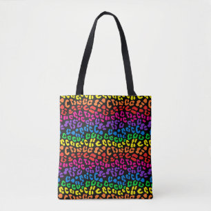 Bolsa Tote Impressão Rainbow Lepard