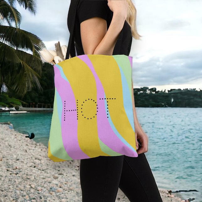Bolsa Tote Impressão tropical quente Neon Pastel ©Cathy Thomp (Criador carregado)
