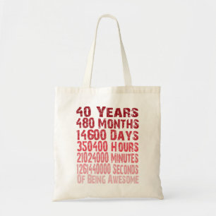 Bolsa Tote Impressionante desde 40 anos de presente de