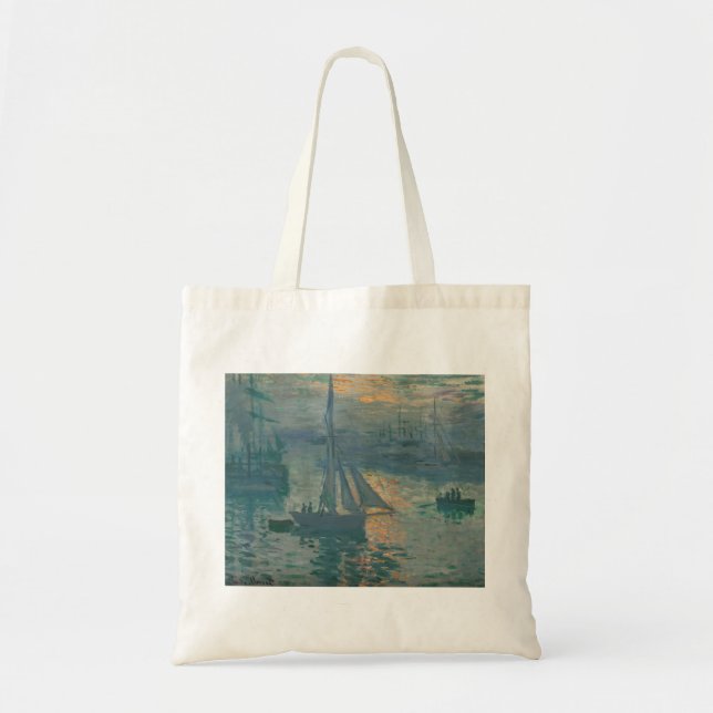 Bolsa Tote Impressionante Marinho Monet Sunrise (Frente)