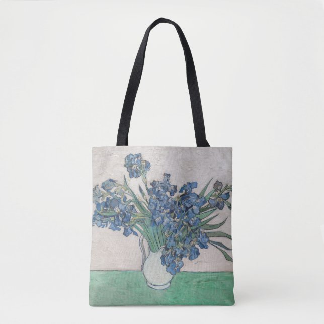 Bolsa Tote Impressionismo da pintura de Van Gogh Iris Vase (Frente)