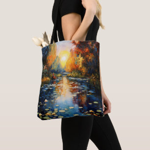 Bolsa Tote Impressionismo sunset sobre pelolismo