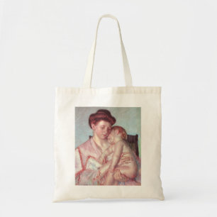 Bolsa Tote Impressionismo Vintage, Bebê Sonolento por Mary Ca