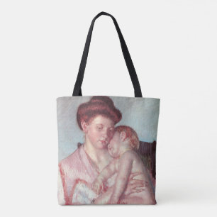 Bolsa Tote Impressionismo Vintage, Bebê Sonolento por Mary Ca