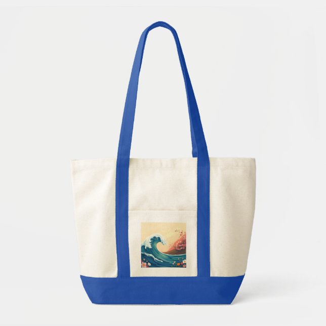 Bolsa Tote Impressionistic Ocean Wave (Frente)