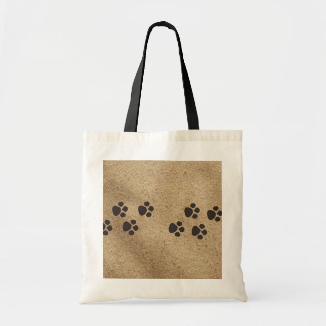 Bolsa Tote Impressões da pata no saco da areia (Frente)