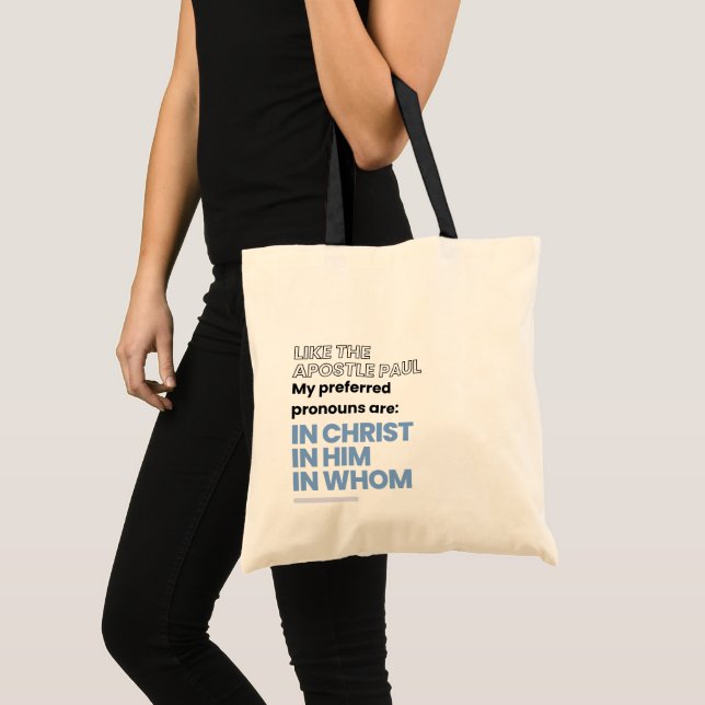 Bolsa Tote In Christ pronouns Tote Bag (Frente (produto))