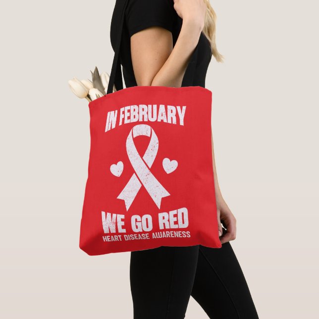 Bolsa Tote In February We Go Red for Heart Disease Awareness (Close Up)