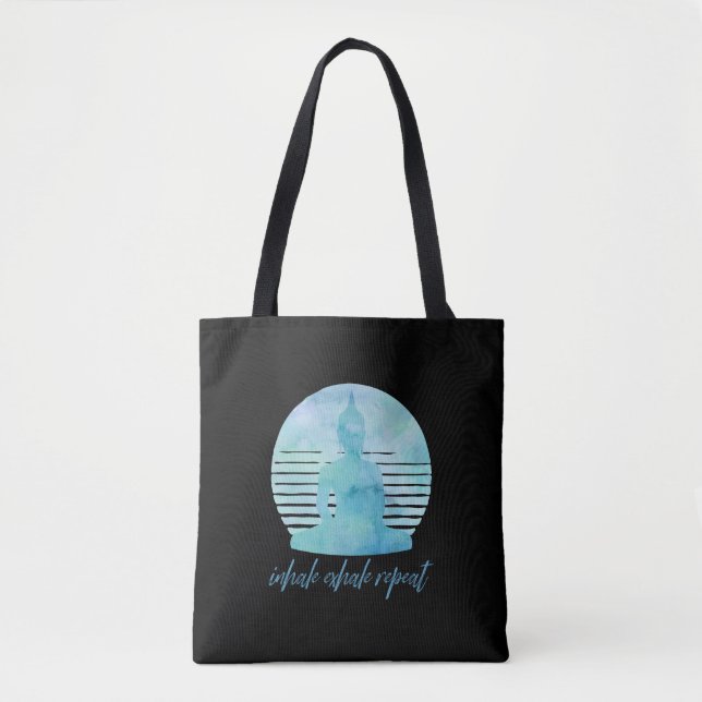Bolsa Tote Inalar Exalar Repetir Azul (Frente)