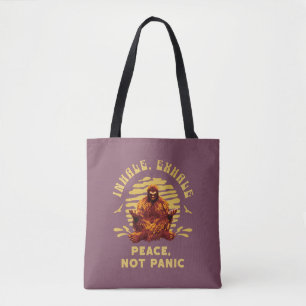 Bolsa Tote Inale, Exale Paz, Não Pânico Meditação do Pé Grand