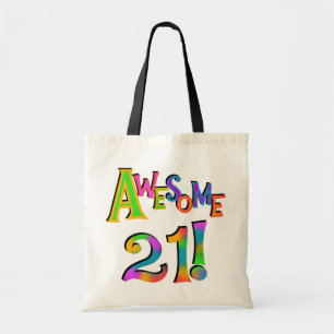 Bolsa Tote Incrível 21 t-shirts e presentes de aniversário