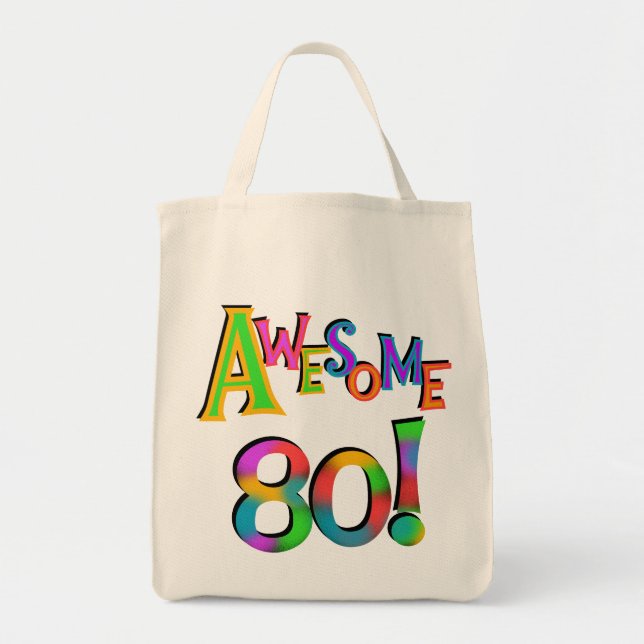 Bolsa Tote Incrível 80 t-shirts e presentes (Frente)
