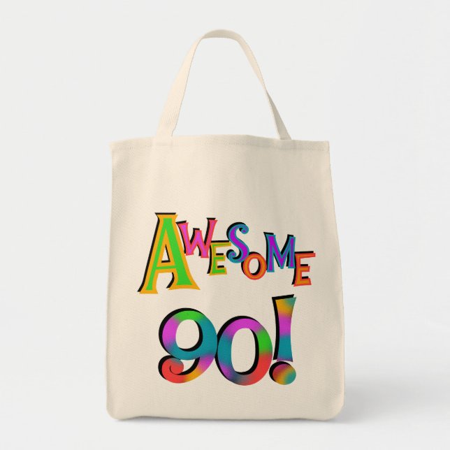 Bolsa Tote Incrível 90 t-shirts e presentes (Frente)