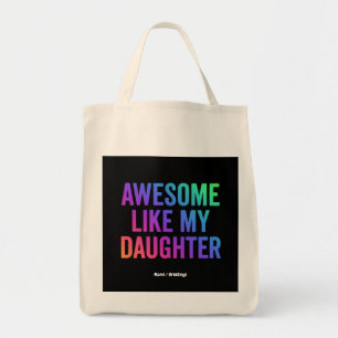 Bolsa Tote Incrível Como Minha Filha Engraçado Presentes no D