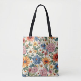 Bolsa Tote Incrível Flores de Jardim de Verão