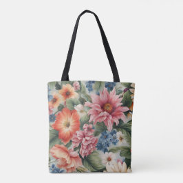 Bolsa Tote Incrível Flores de Verão Coloridas Coloridas