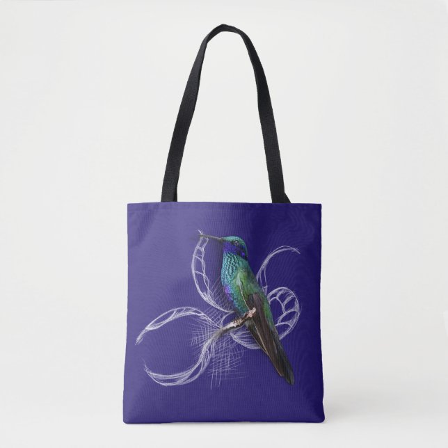Bolsa Tote Incrível Hummingbird - personalize adicionando nom (Frente)
