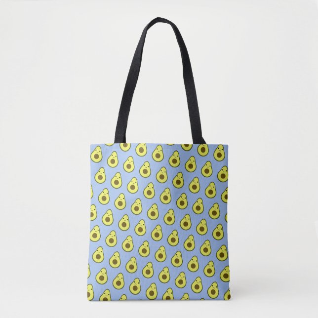 Bolsa Tote Incrível Kawaii Avocado Pattern (Frente)