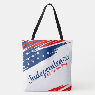 Bolsa Tote Independência Deixar a liberdade tocar toalha